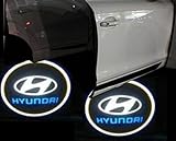 2PCS (1 Pair) X 6th Gen Golden car door Shadow laser projector logo LED light for Hyundai All Series Coupe Tucson Accent Elantra Terracan Veracruz Sonata Santa fe I10 I20 I30 I30CW I40 I800 IX35 getz