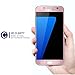 Galaxy S7 Screen Protector, Seacosmo Tempered Glass Screen Protector Cover [ 3D Curved Full Coverage ] For Samsung Galaxy S7 LIFETIME WARRANTY, Rose Gold