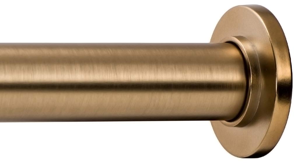 Photo 1 of Ivilon Tension Curtain Rod - Spring Tension Rod for Small Windows or Shower, 16 to 24 Inch. Warm Gold