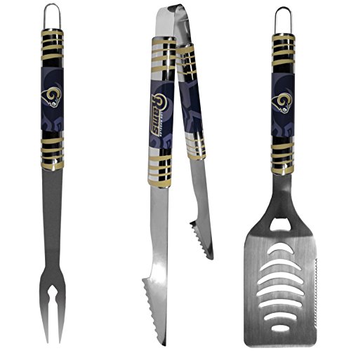 NFL Los Angeles Rams Tailgater BBQ Set (3 Piece), Steel