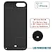 iPhone 7 Plus Battery Case, Bovon 4000mAh Ultra Slim Rechargeable Extended Charging Case Battery Pack Portable Backup Power Bank Case with Kickstand for Apple iPhone 7 / 6S / 6 Plus 5.5 inch (Black)