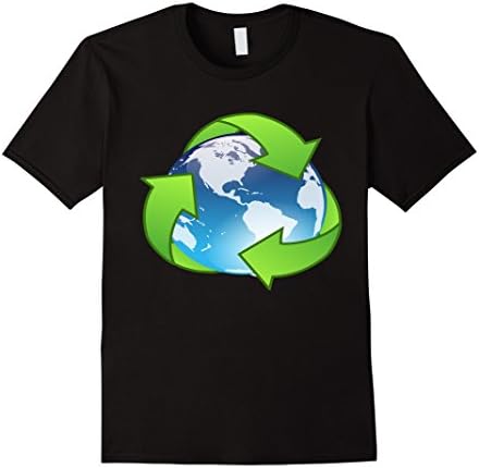 Mens Recycle Green Earth Environment T-Shirt XL Black