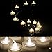 AGPTEK 100 PCS Flameless Tea Lights, Battery Operated No Flicker Steady LED Candles for Holidays Party Wedding - Warm White
