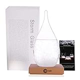 3D HOME Storm Glass Weather Stations Water Drop Weather Predictor Creative Forecast Nordic Style Decorative Weather Glass (Large)