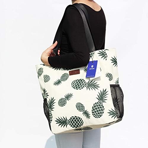 Original Floral Water Resistant Large Tote Bag Shoulder Bag for Gym Beach Travel Daily Bags Upgraded 6 Original Floral Water Resistant Large Tote Bag Shoulder Bag for Gym Beach Travel Daily Bags Upgraded