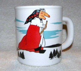 Vintage Kitchen Witch Norwegian Good Luck Coffee Tea Cup Mug