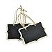 Miraclekoo 12 Pcs Mini Chalkboard Signs with Hanging String Small Chalkboard Labels Tag for Gift, Party, Baskets