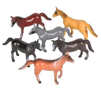 (24) 4" Plastic Horse Figures ~ PARTY FAVOR ~