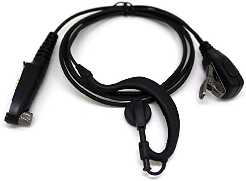 G shape In-Ear Earpiece Headset Microphone for HYT Two Way Radio TC-780 TC-780M TC-610P TC-3000 TC-3600 TC-3600M TC-610S TC-710 TC-880GM TC-610P-2TONE-U2 TC-610P-2TONE-V2 TC-610P-HDC-U2 TC-610P-HDC-V2 TC-780M-U1 TC-780MU-5-M TC-780U-1 TC-780V