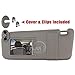 IAMAUTO 31679 Left Driver Gray Sun Visor for 2007-2011 Toyota Camry Without Vanity Light (Left, Gray)