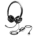 Mpow 071 USB Headset/ 3.5mm Computer Headset with Microphone Noise Cancelling, Lightweight PC Headset Wired Headphones, Business Headset for Skype, Webinar, Cell Phone, Call Center primary
