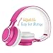 Kids Headphones, HD30 Volume Limiting Children Headset with Microphone for Girls Boys and Tablets Computer Laptops iOS Android Smartphone (White/Pink)