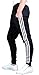 Keybur Mens Jogging Pants Tracksuit Bottoms Running Trousers Hiphop Dance Jogger (M, Black)