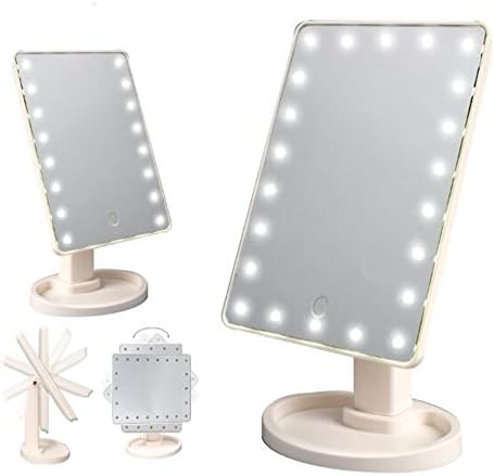 IZERUO Vanity Makeup Mirror LED Cosmetic Mirror, Smarch Touch Screen 16 LED Lighted Vanity Mirrirs