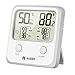 Habor Large LCD Screen Temperature Humidity Monitor High Accuracy Room Thermometer Hygrometer Indicator for Home Office Greenhouse Cellar, (3.3 X 3.2 Inch), Light White