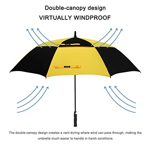 image for G4Free 68 Inch Automatic Open Golf Umbrella Double Canopy Extra Large 