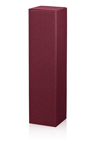 10 x 1 Wine Packaging Decorative Wave Classic Gift Box Bottle Packaging, Cardboard, bordeaux, 1 er