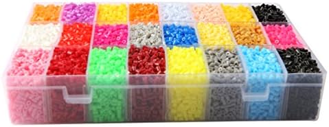 Children DIY Toys Mini Fuse Beads Size 2.6MM 27400 PCS 24 Color with 2 Ironing Paper