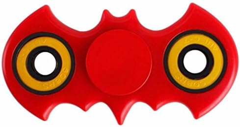 Shufua Anti-stress EDC Fidget Hand Spinner Toy Bat Style Stress Reducer EDC Focus Toy Relieves ADHD Anxiety and Boredom (red)