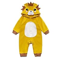 Winthome Newborn Baby Boys Girls Cartoon Panda Romper Pajama Jumpsuit Outfits for Baby(5~12months) (Lion, 73cm(5~9months))