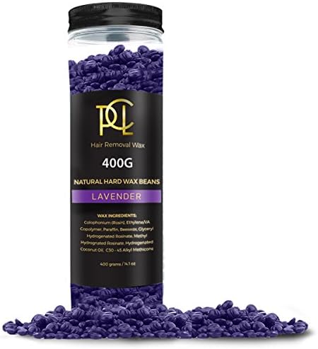 (14oz) Hair Removal Wax Beans, Hard Body Wax Beans, Hair Removal Brazilian Pearl Depilatory Wax European Beads for Women and Men - 400g (Lavender)