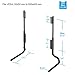 FITUEYES Universal Swivel TV Stand for 27-55 inch LCD LED TVs Height Adjustable TV Base with Tempered Glass Security Wire VESA 400x400mm TT103702GB