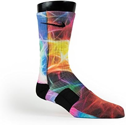 HoopSwagg Neuron Magic Custom Nike Elite Socks Large Multi