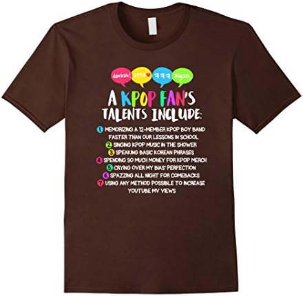Men's KPop Shirt: KPop Fans Talents Shirt XL Brown