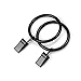 Umikk 36pcs Rings Curtain Clips，Curtain Rings with Rustproof Clips，Clips to Hang Outdoor Curtain，Vintage Black （32mm/1.26 Inch Interior Diameter ）