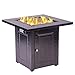 Portable Propane Gas Fire Pit Table - 48,000 BTU Gas Firepits Grill, Outdoor Tabletop Fireplaces w/Strong Bronze Steel Frame, CSA Certification Approval,for Courtyard BBQ (28.7