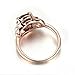 Yoursfs Sparkle Red Crystal Rings for Women 18K Rose Gold Plated Jewelry Rings Wedding CZ Rings for Bridal