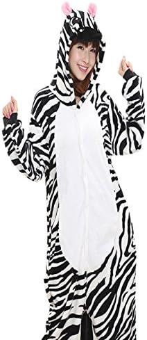 Kigurumi Cosplay Costume Animal Onesie Pajamas Unisex Adult Zebra Large