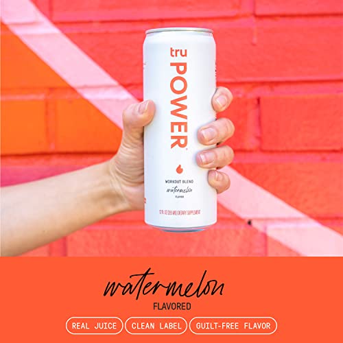 Tru Power Sparkling Water, Keto Pre Workout Energy Drinks with BCAA and