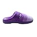 WILLIAM&KATE Women's Men's Memory Foam Slip On Slippers Comfy Plush Lined House Shoes Indoor & Outdoor Anti-Skid Rubber Sole(38-39/7-8 B(m) US, Purple)