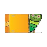Qilrocm car license plate frames Bookworm auto tag