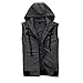 SEENFUN Men's Outdoor Sportswear Sleeveless Zip-up Hooded Vest