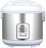 Oyama CFS-F18W 10 Cup Rice Cooker, Stainless White
