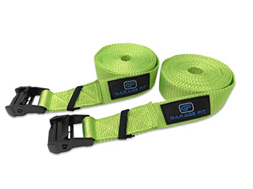 Garage Fit Premium Heavy Duty Replacement Gym Ring Straps - Cross Training, Gymnastics, Fitness, Exercise (Green Straps Only) - Thumbnail 7