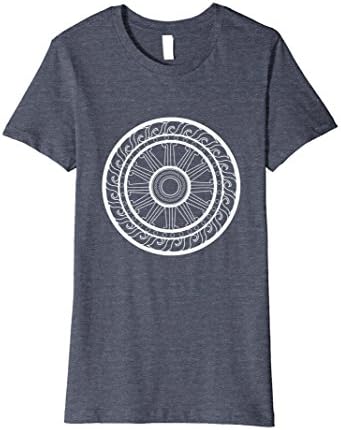 Womens Dhamma Wheel - Dharmachakra Yoga T Shirt XL Heather Blue