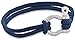 Edforce Stainless Steel Navy Blue Nautical Men's Women's Shackles Screw Tactical Rope Cord Wrap Cord Wristband Bracelet Cuff