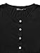 Allegra K Women Long Sleeve Button-Front Irregular Hem A Line Casual Shirt Dress X-Large / US 18 Black