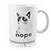 NOPE Grumpy Cat Novelty Ceramic Coffee Mug, Funny Cat Mug, Perfect for Coffee Mug Gift