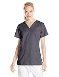 Cherokee Women's WW Flex V-Neck Scrub Top, Pewter, XX-Large