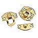 RDEXP 21 x 20mm Yellow Mini Antique Decor Jewelry Trinket Wooden Box Hasp Clasps Latch Set Of 10
