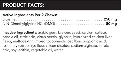 VetriScience Laboratories Vetri Lysine Plus, Immune Support Supplement for Cats, 150 Bite Sized Chews - Thumbnail 2