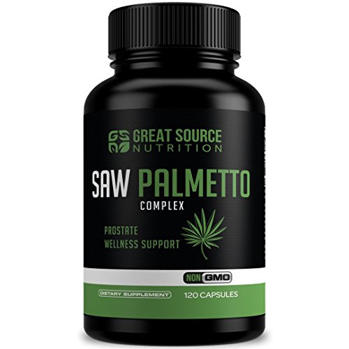 Saw Palmetto Supplement for Prostate Health - Non-GMO, 120 Capsules, Extract and Berry Powder Complex for Promoting Healthy Urination Frequency & Flow