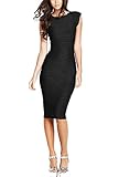 CoCo Fashion Women's Sexy Stretch Ruched Sleeveless Bandage Cocktail Midi Dress