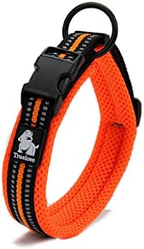 West Trade Pro Truelove Dog Collar Multi-Colored Relective Adjustable Padded Metal Leash Attachment Point