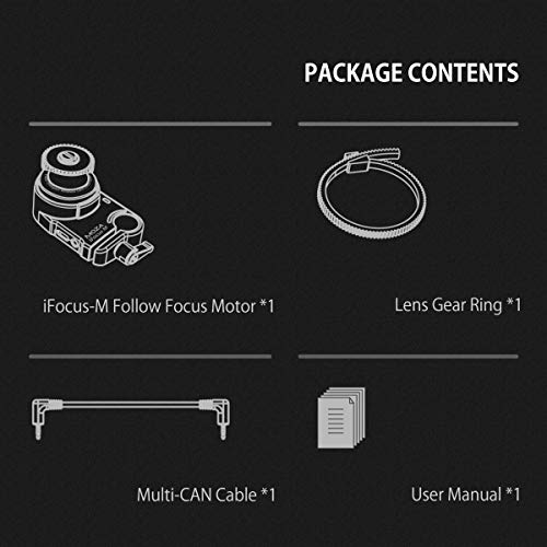 MOZA iFocus-M Follow Focus Motor, Wireless Controller for MOZA Air 2, AirCross 2 3-Axis Handheld Gimbal Stabilizer, Wireless Lens Control System for DSLRs Mirrorless Cameras