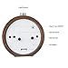 ECVISION Handmade Classic Small Round Silent Table Snooze Wood Alarm Clock with nightlight-Black Walnut Wooden Clock